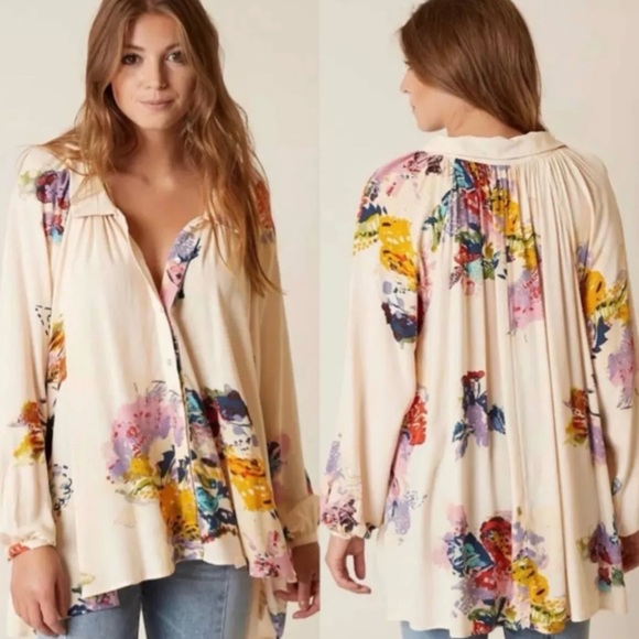 Free People Tops - Free People Meadow Lark Blouse Floral Size Small
